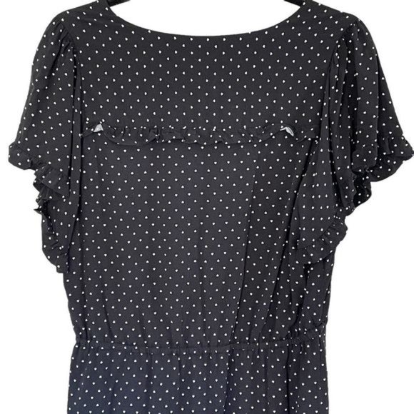 Gap Black & White Flutter Sleeve Mini Short Dress SZ Medium Tall - Picture 8 of 10